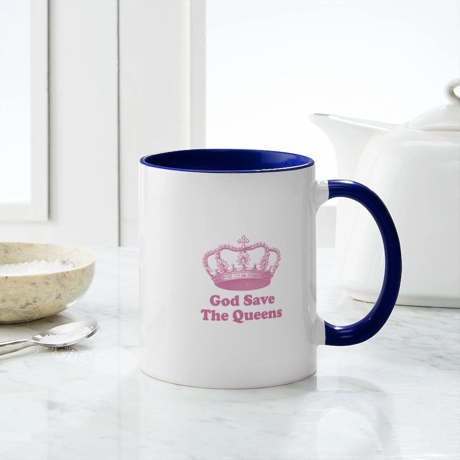 CafePress God Save The Queens (Rose Pin Mug 11 oz (325 ml) Ceramic Coffee Mug