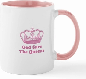 CafePress God Save The Queens (Rose Pin Mug 11 oz (325 ml) Ceramic Coffee Mug