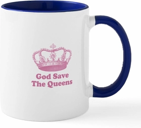 CafePress God Save The Queens (Rose Pin Mug 11 oz (325 ml) Ceramic Coffee Mug