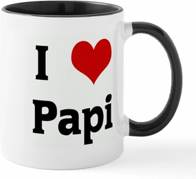 CafePress I Love Papi Mug 11 oz (325 ml) Ceramic Coffee Mug