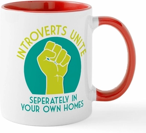 CafePress Introverts Unite 11 oz (325 ml) Ceramic Coffee Mug