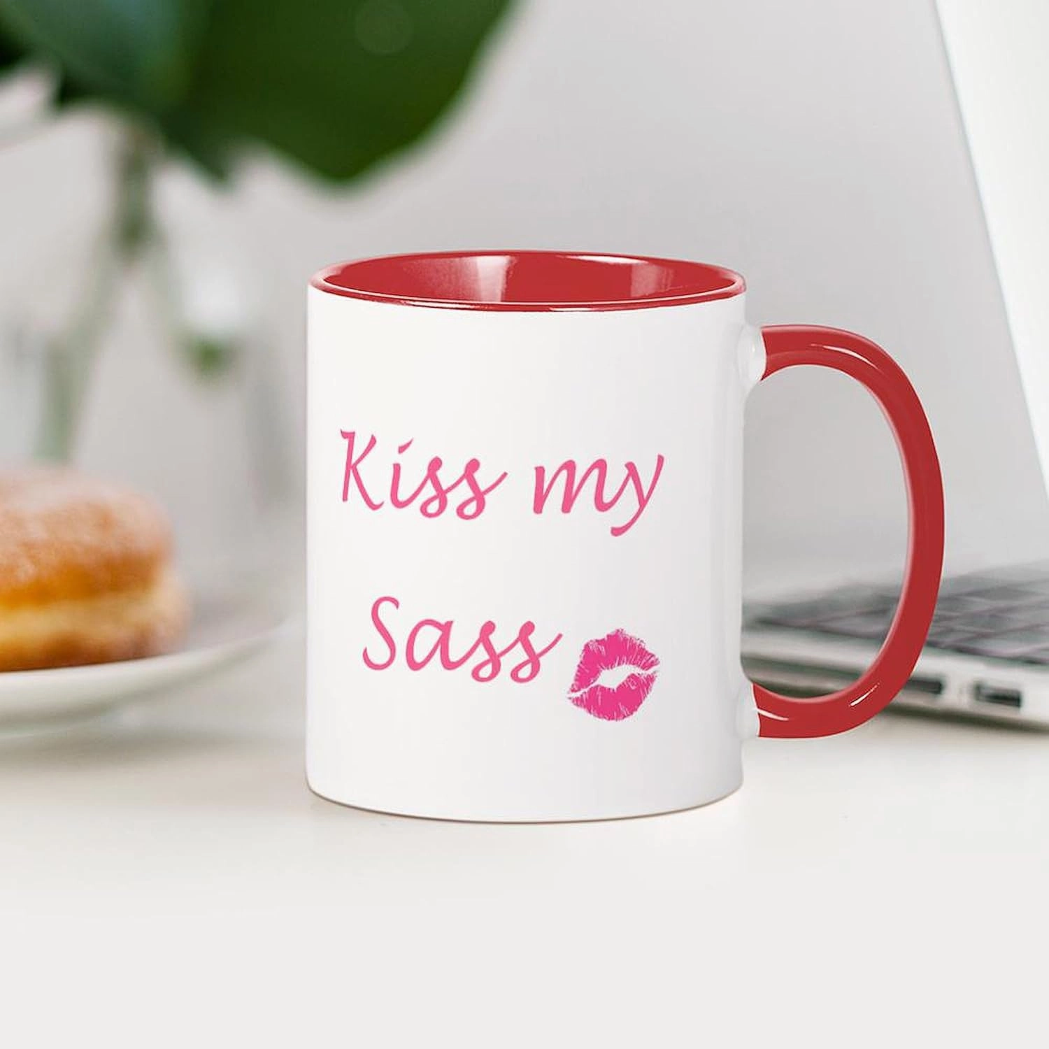 CafePress Kiss My Sass Mug 11 oz (325 ml) Ceramic Coffee Mug