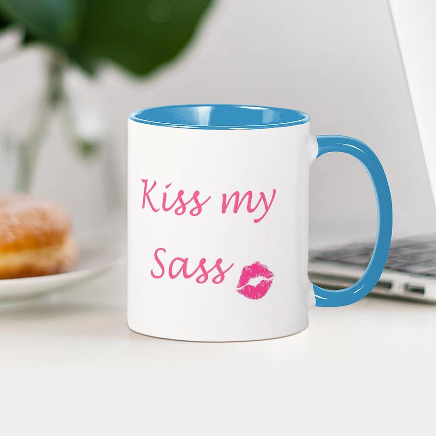 CafePress Kiss My Sass Mug 11 oz (325 ml) Ceramic Coffee Mug