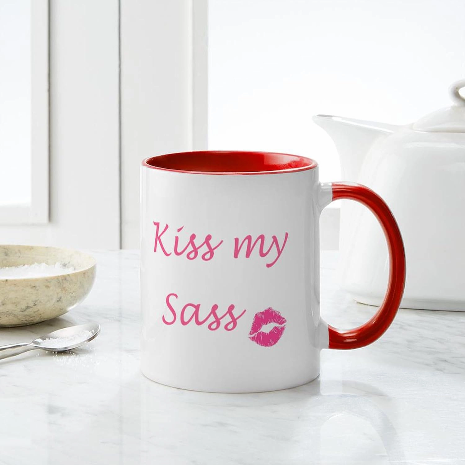 CafePress Kiss My Sass Mug 11 oz (325 ml) Ceramic Coffee Mug