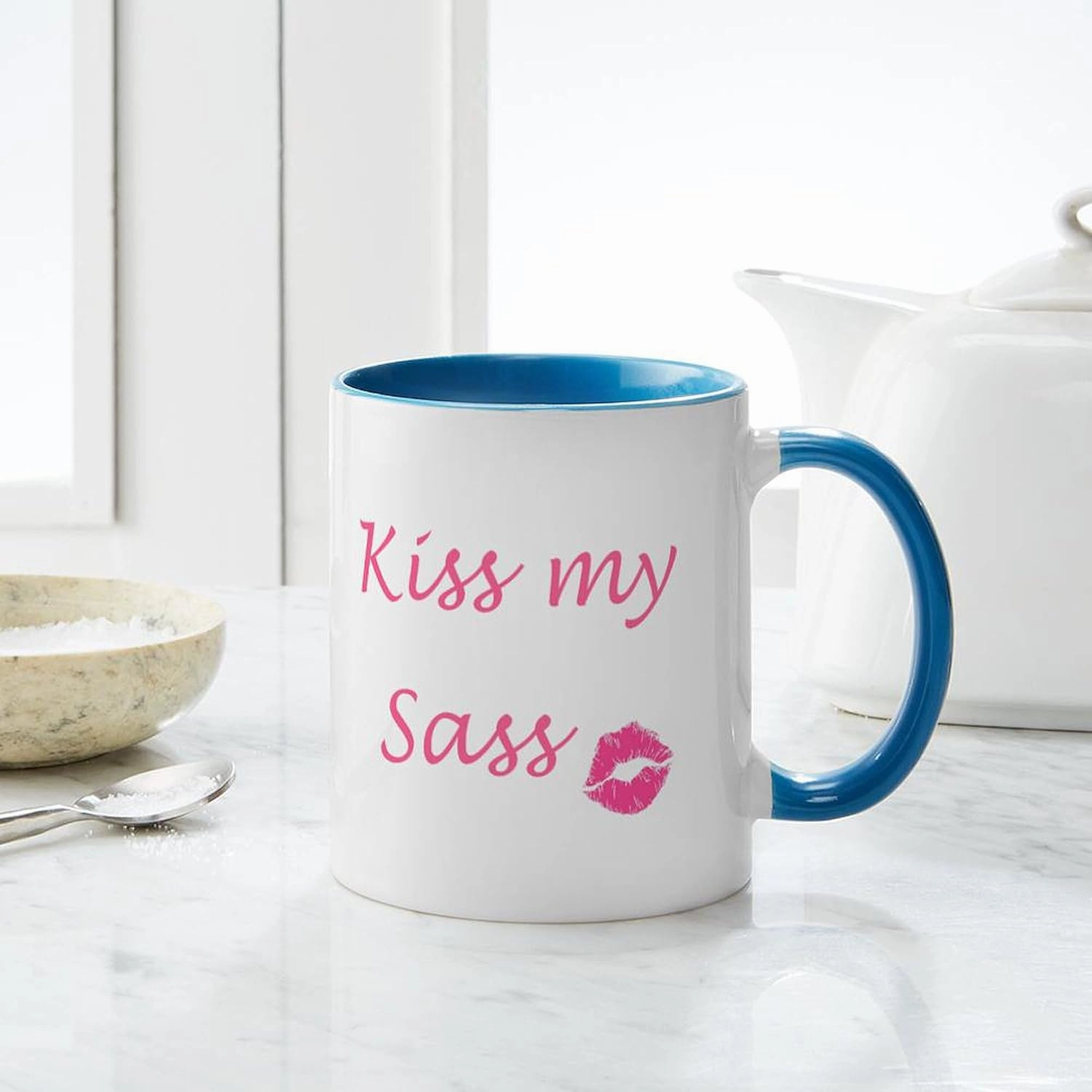 CafePress Kiss My Sass Mug 11 oz (325 ml) Ceramic Coffee Mug
