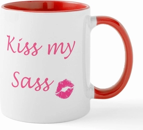 CafePress Kiss My Sass Mug 11 oz (325 ml) Ceramic Coffee Mug