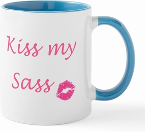 CafePress Kiss My Sass Mug 11 oz (325 ml) Ceramic Coffee Mug