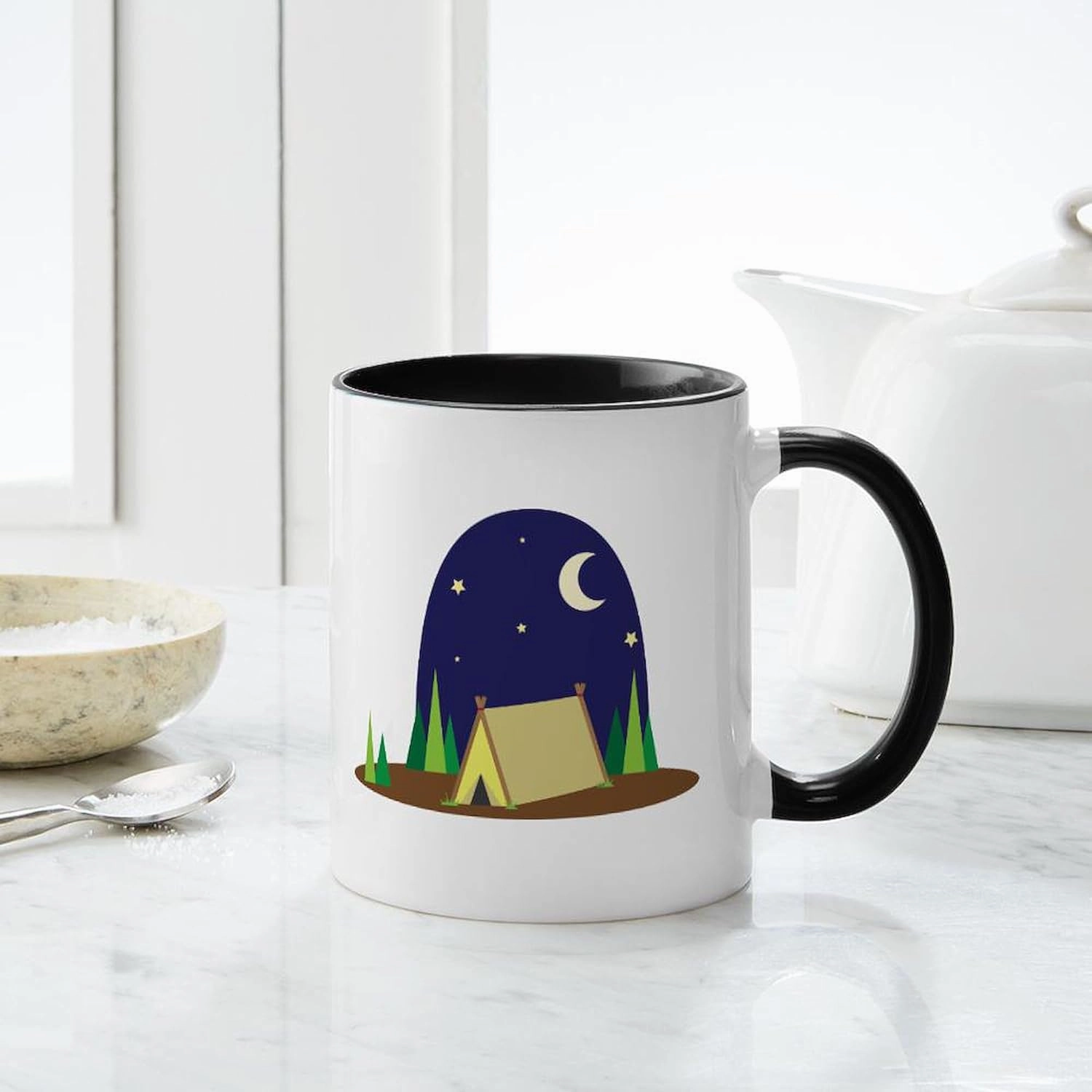 CafePress Night Campsite Mugs 11 oz (325 ml) Ceramic Coffee Mug