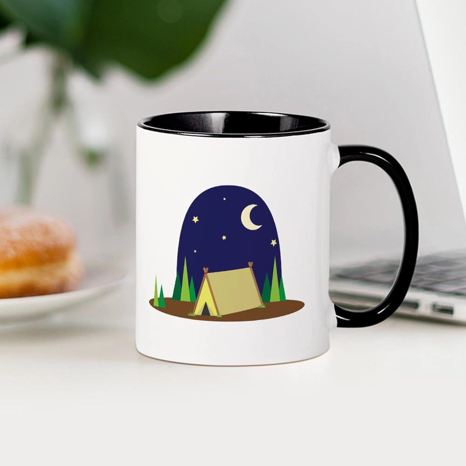 CafePress Night Campsite Mugs 11 oz (325 ml) Ceramic Coffee Mug