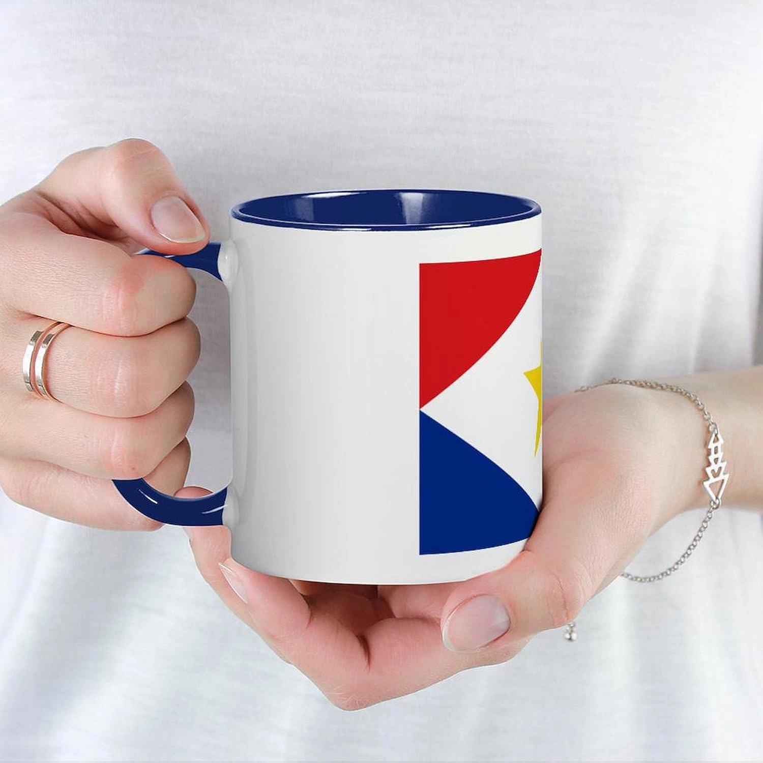 CafePress Saba Flag Mug 11 oz (325 ml) Ceramic Coffee Mug
