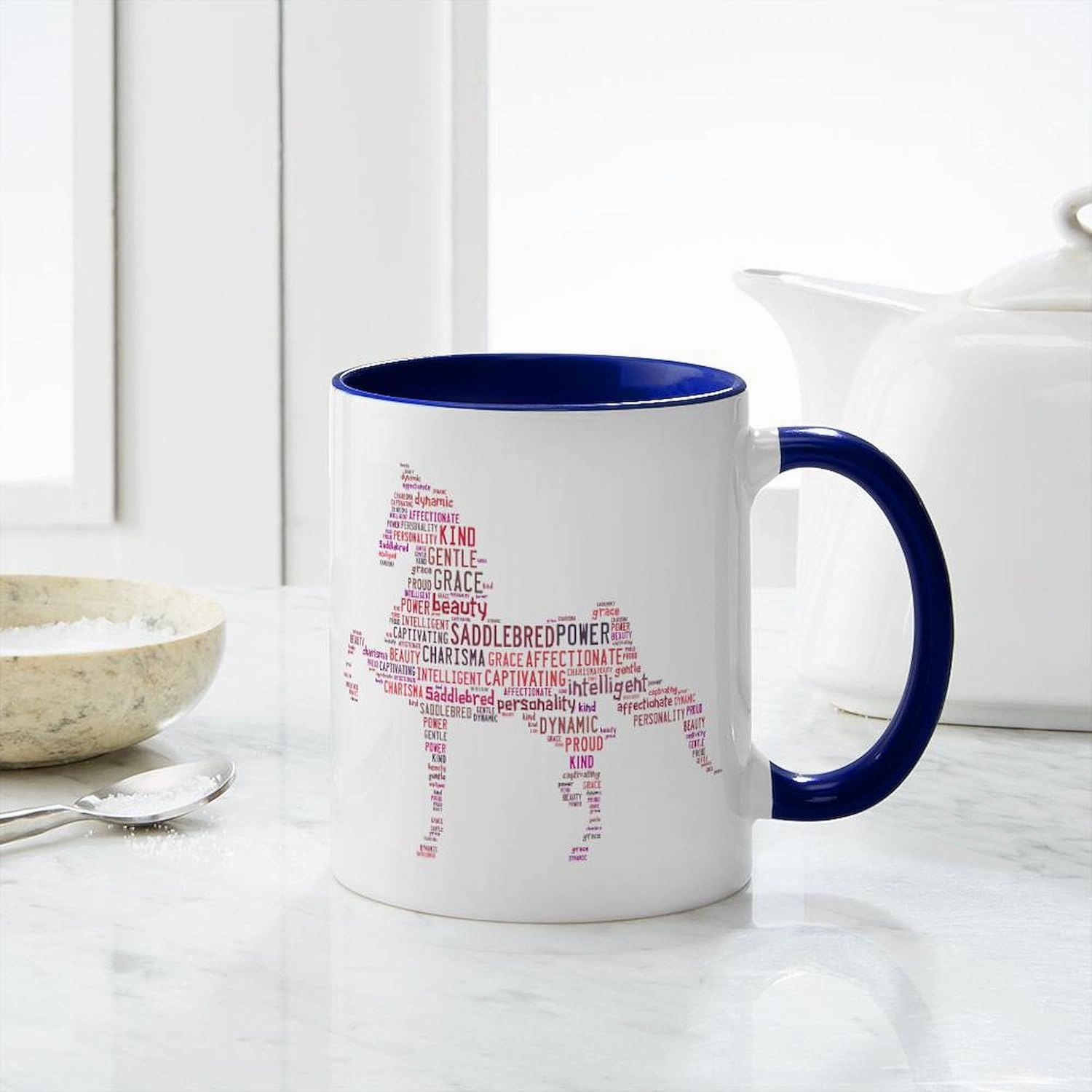 CafePress Saddlebred Art In Pink Mugs 11 oz (325 ml) Ceramic Coffee Mug
