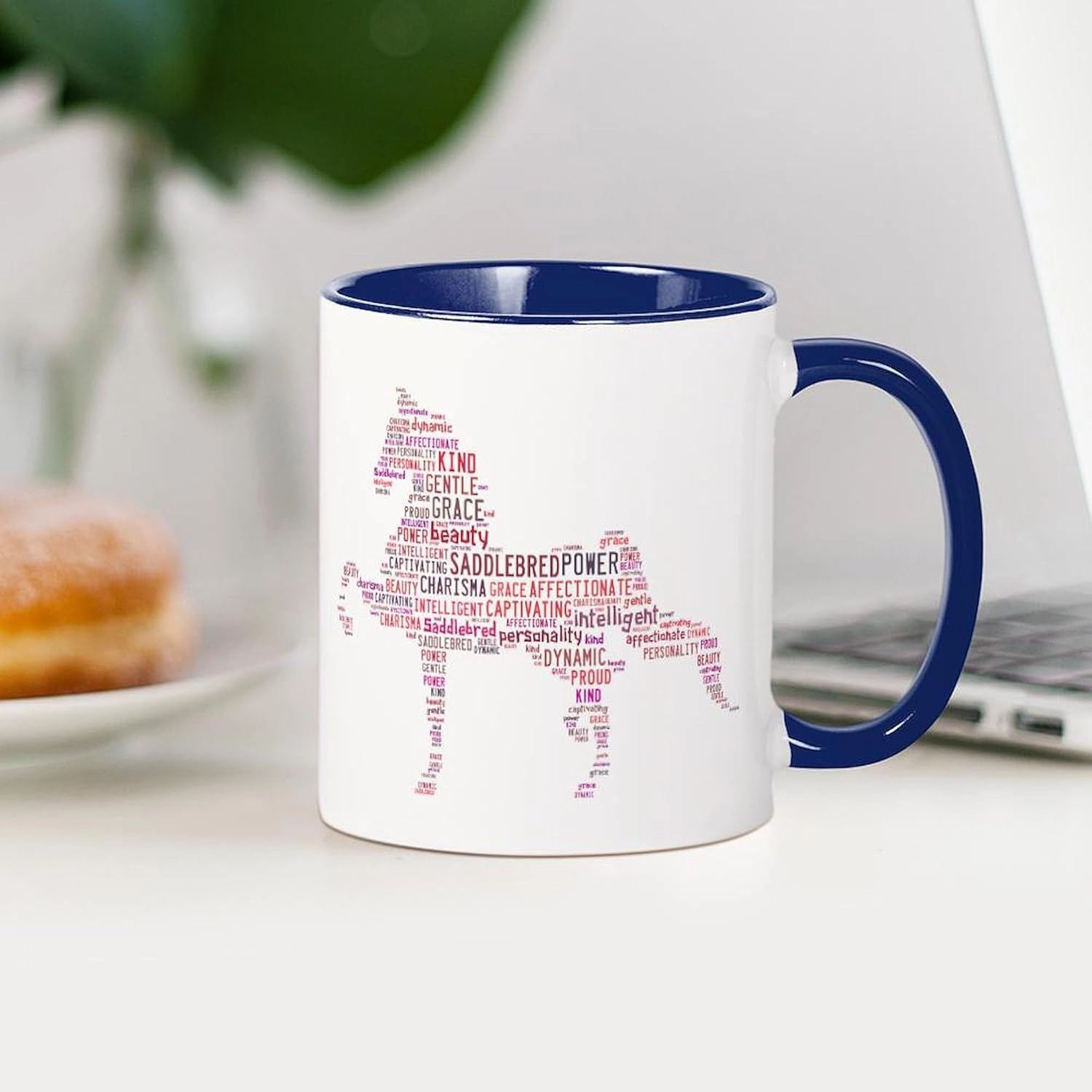 CafePress Saddlebred Art In Pink Mugs 11 oz (325 ml) Ceramic Coffee Mug