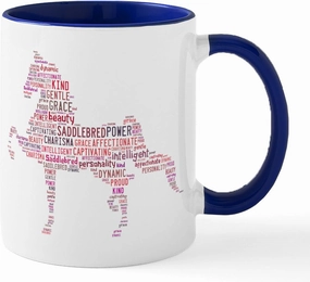 CafePress Saddlebred Art In Pink Mugs 11 oz (325 ml) Ceramic Coffee Mug