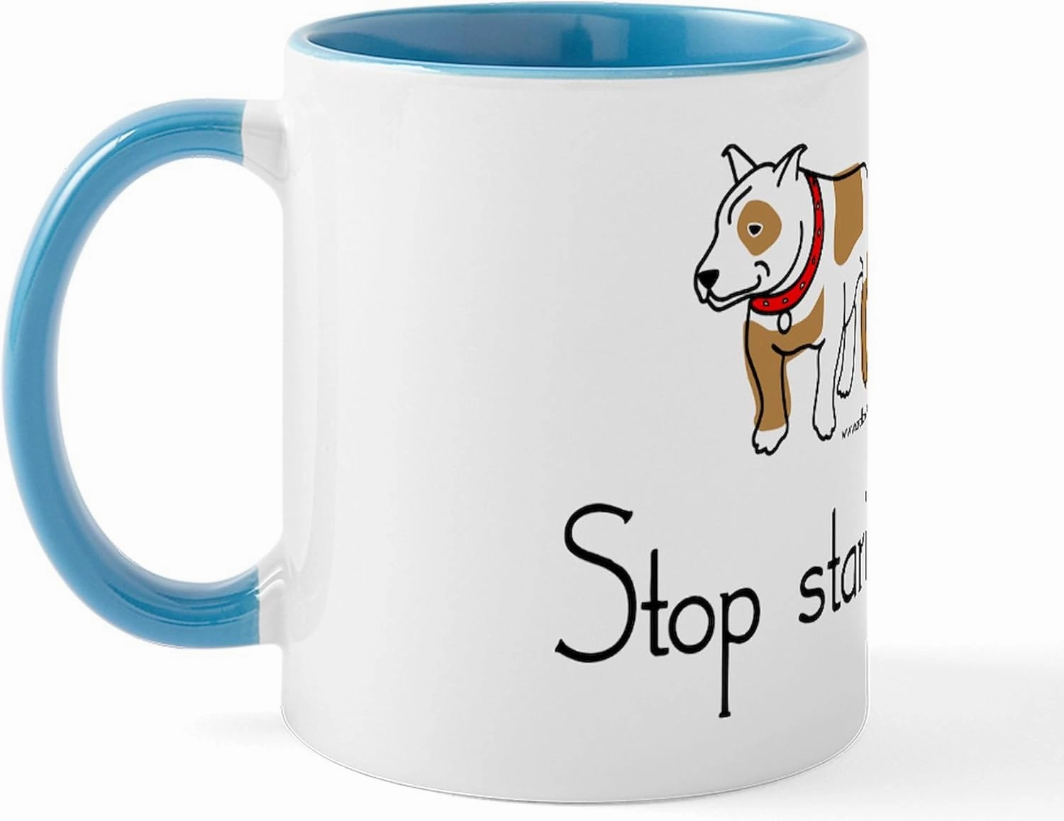 CafePress Stop_Staring_Tshirt Mug 11 oz (325 ml) Ceramic Coffee Mug
