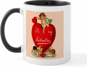 CafePress Victorian Valentine Heart Mug 11 oz (325 ml) Ceramic Coffee Mug