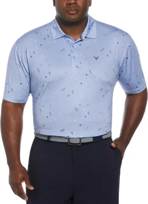 Callaway Men's Short Sleeve All-Over Tropical Cocktail Print