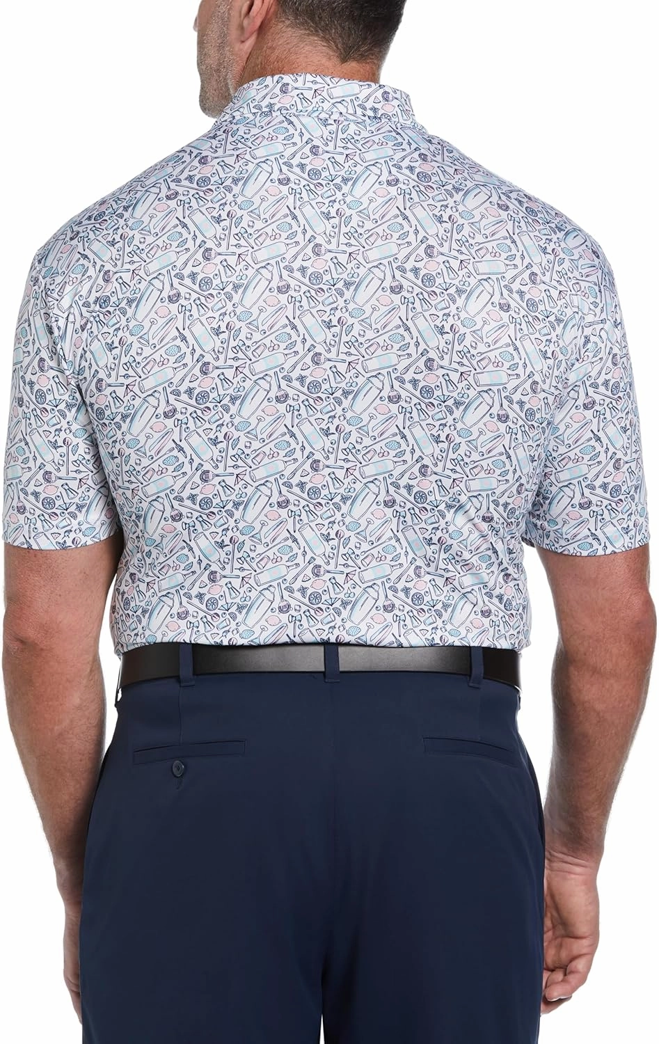 Callaway Men's Short Sleeve All-Over Tropical Cocktail Print