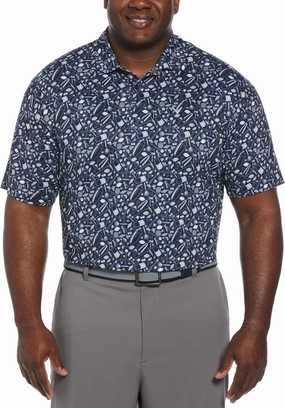 Callaway Men's Short Sleeve All-Over Tropical Cocktail Print