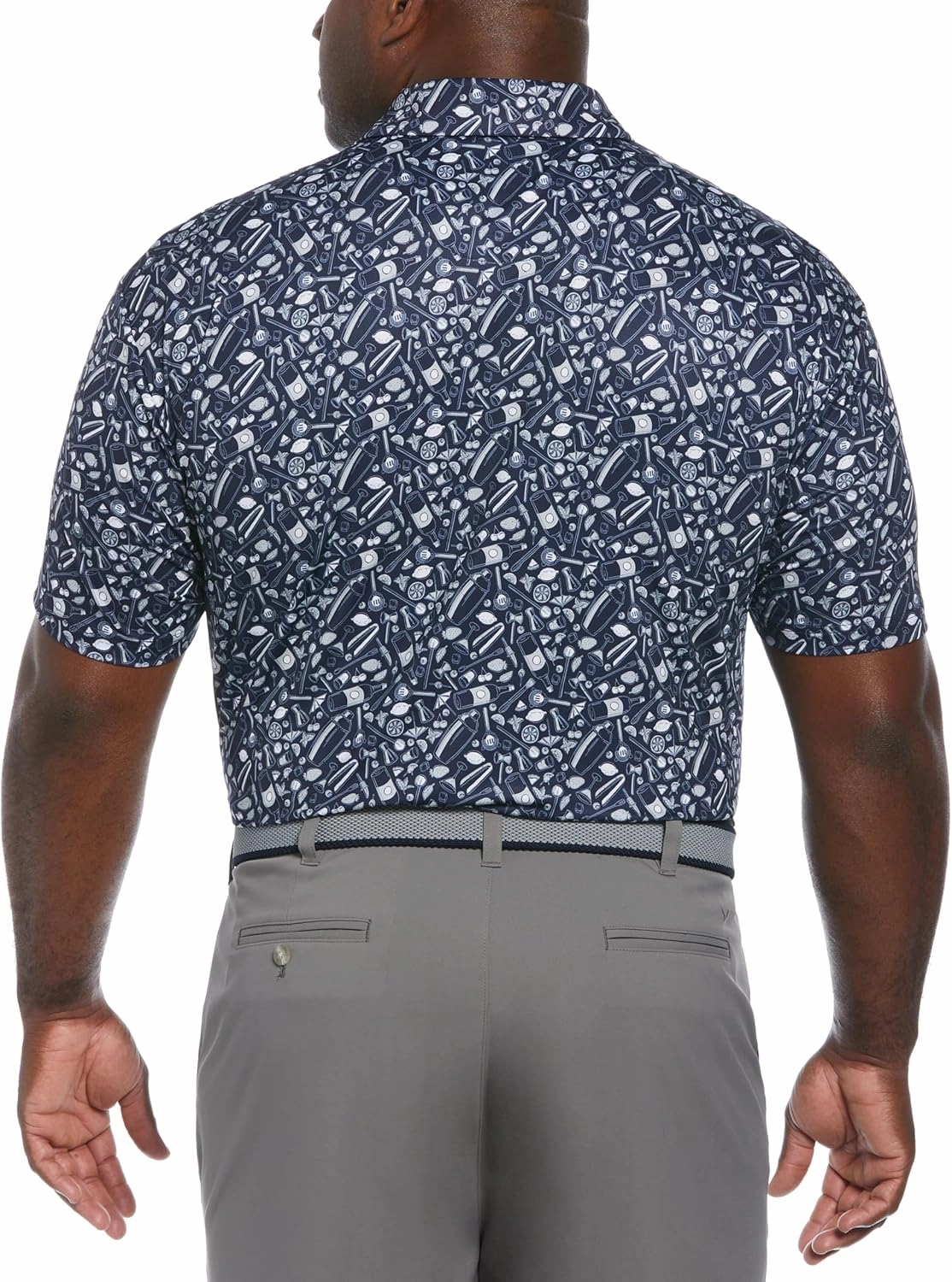 Callaway Men's Short Sleeve All-Over Tropical Cocktail Print