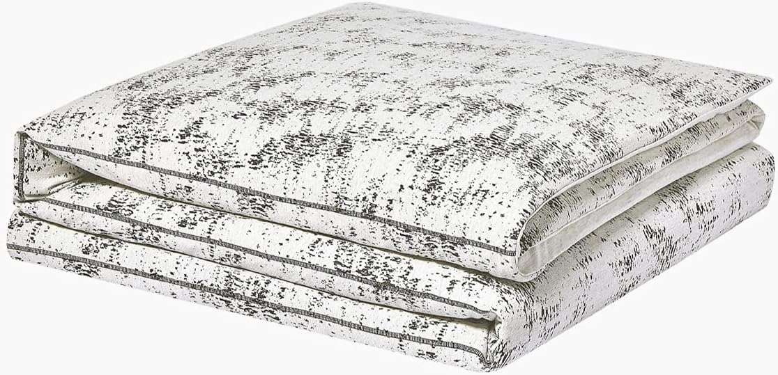 Calvin Klein Home Printed, Jacquared Queen Duvet Sets of 3 Pieces Cotton Modal 170 GSM (White)