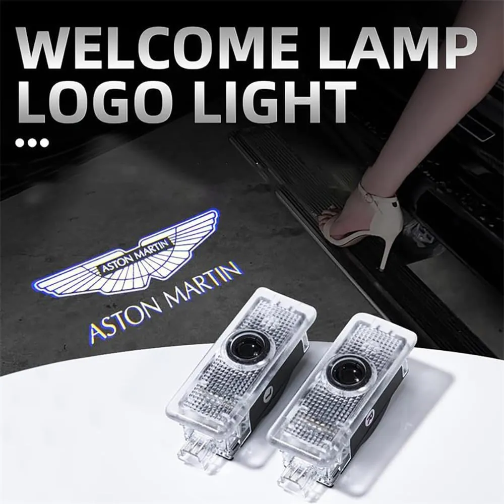 Car Door Lights for Aston Martin DB9 DB-9 Volante, Car Door Projector Lights Car Welcome Light Personalized Modification Logo Projector,2 Pcs-Pattern B