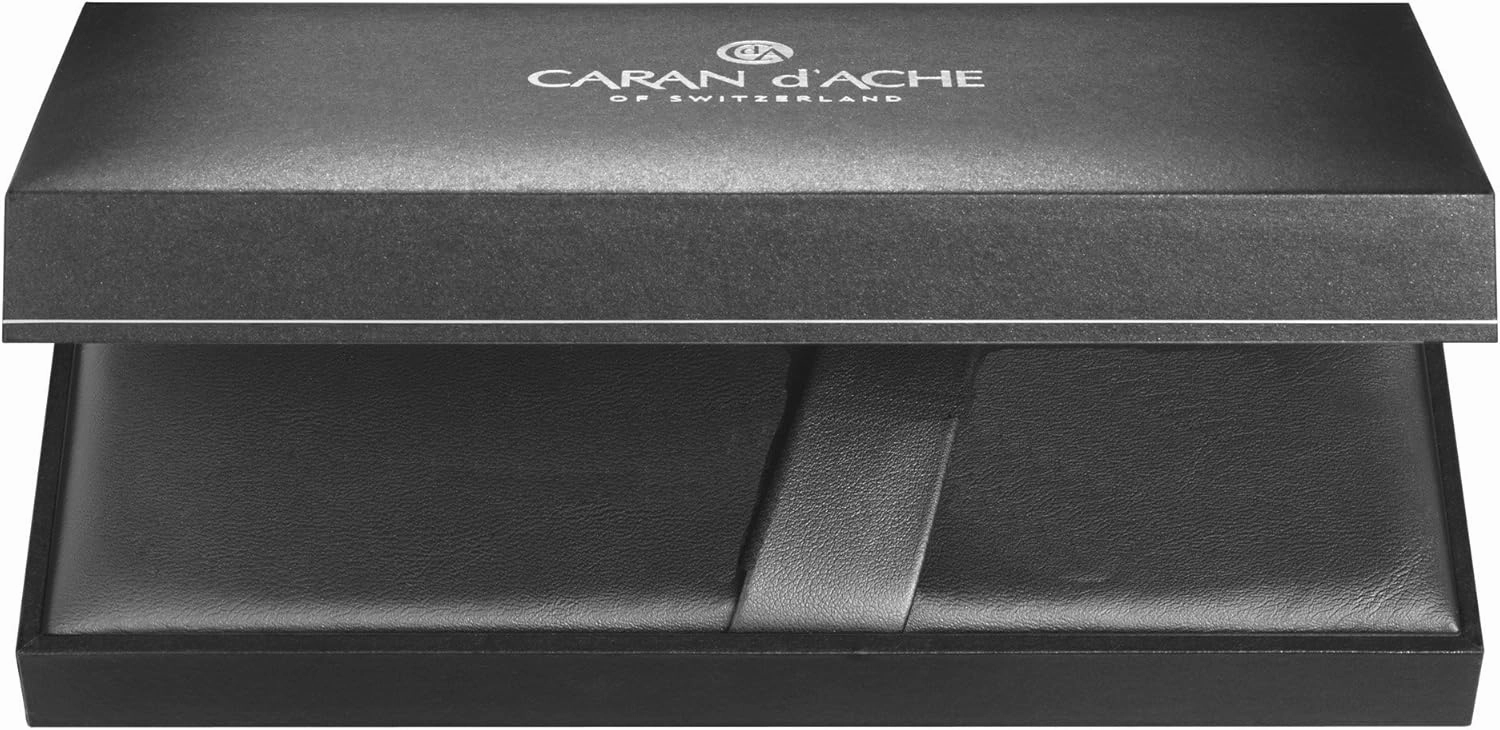 Caran d'Ache Leman Gold Plated Rollerball Pen - Ebony Black