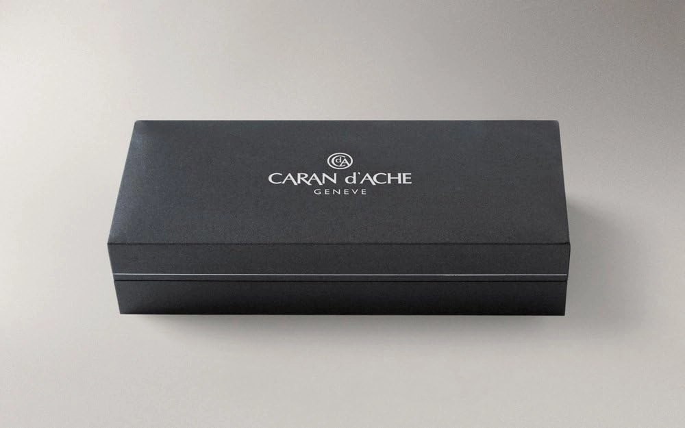 Caran d'Ache Leman Silver Plated Ballpoint Pen - Red