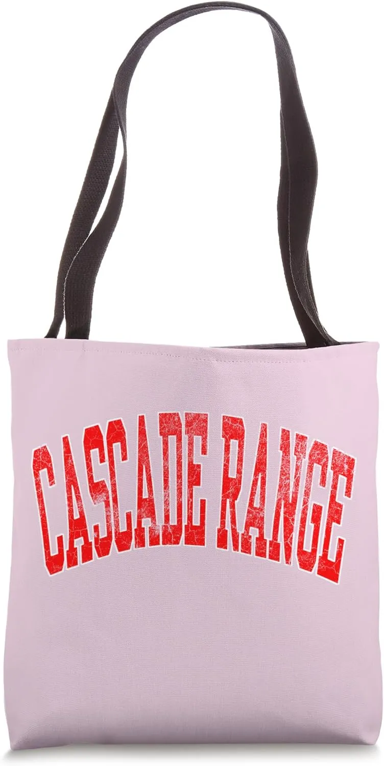 Cascade Range Vintage Red Text Classic Tote Bag