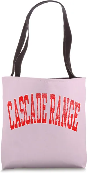 Cascade Range Vintage Red Text Classic Tote Bag
