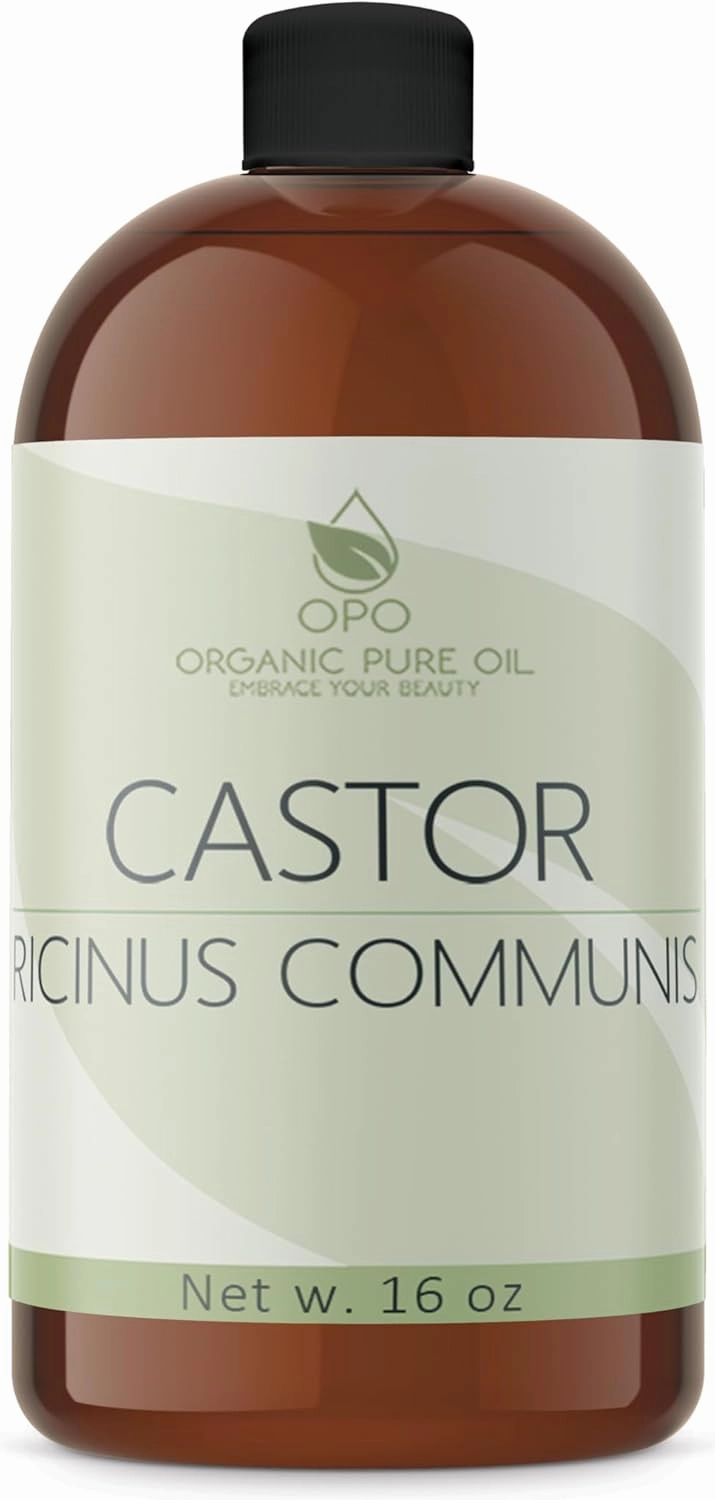 Castor Bean Oil - Pure, Cold Pressed, Vegan, Non-GMO 16 OZ - Castor Oil for Hair, Nails, Eyelashes, Eyebrows, Beard, Mustache