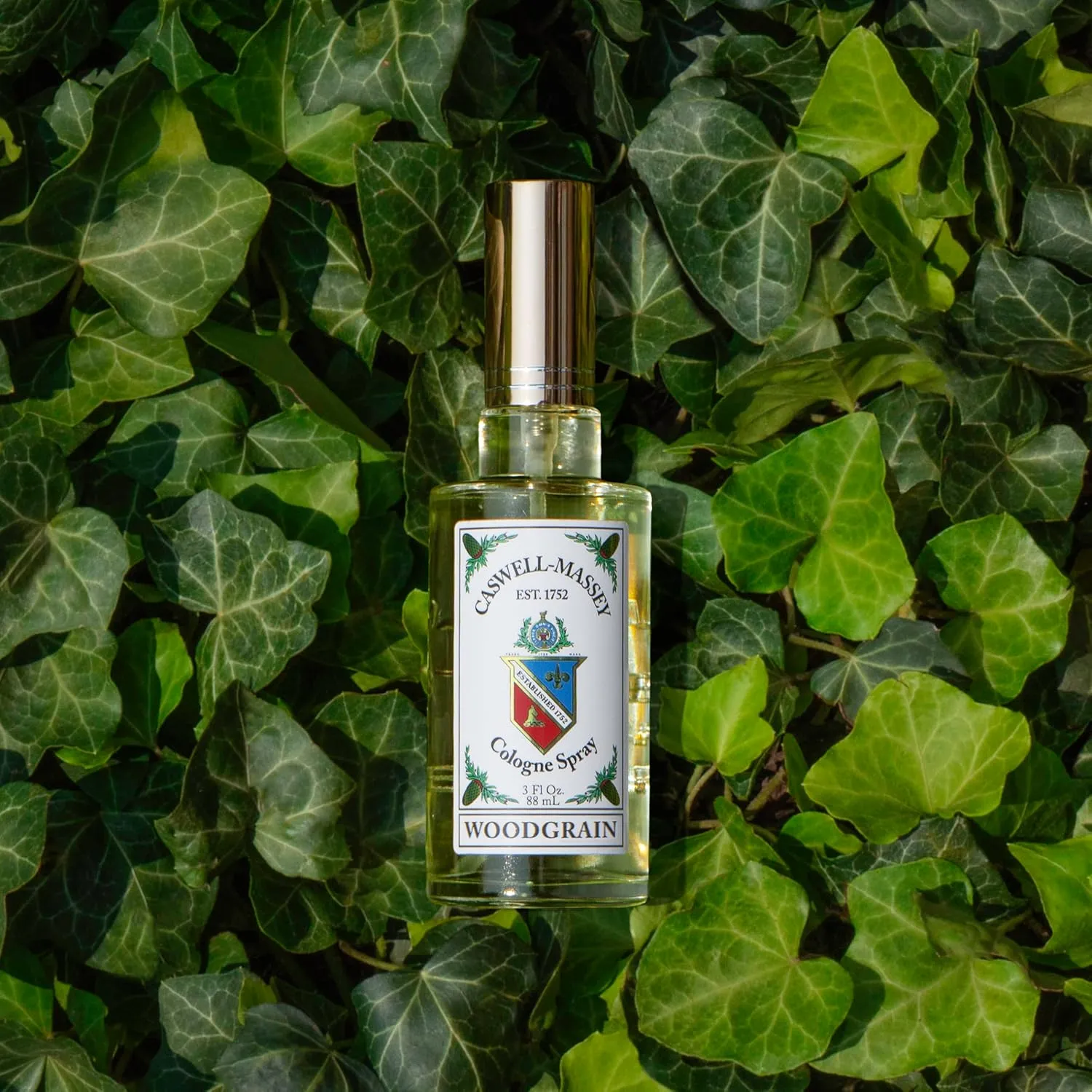 Caswell-Massey Woodgrain Sandalwood Gold Cap Cologne, Richly Sensual Santalum Album Men’s Cologne with Cedary and Hints of Citrusy Musk, 3 Fl Oz