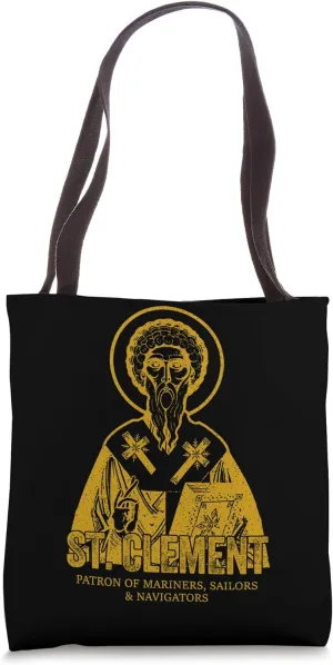 Catholicism Gold St. Clement Jesus Catholic Christian Saint Tote Bag