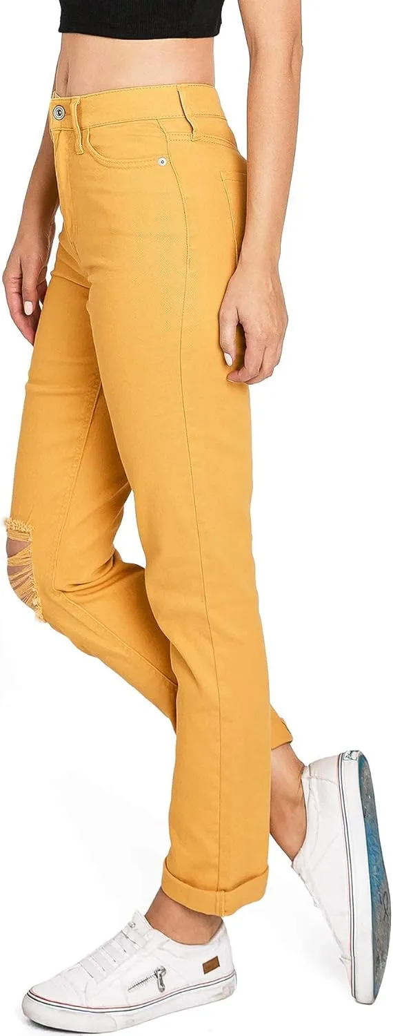 Celebrity Pink Women's Juniors High-Rise Slim Straight Leg Color Jeans
