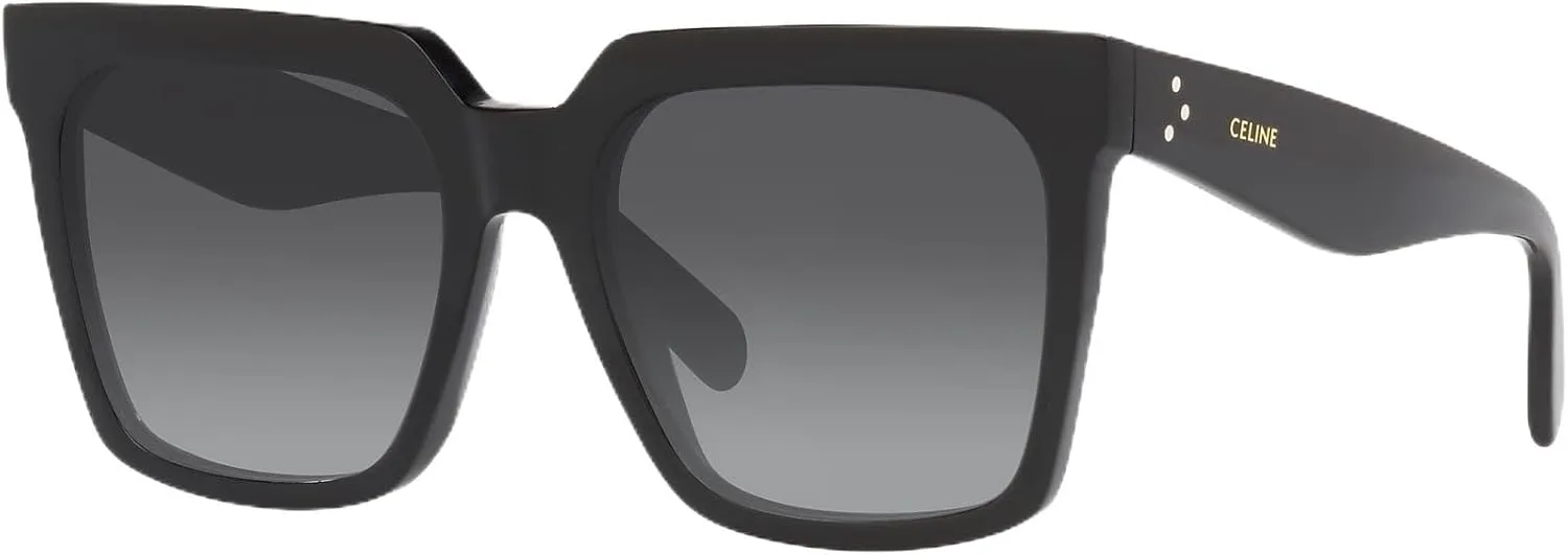 Celine Bold 3 Dots Smoke Gradient Square Ladies Sunglasses CL4055IN 01B 55