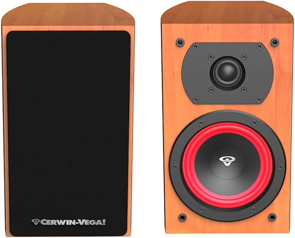 CERWIN-VEGA! Home Audio LA165C 6.5 inch 150 Watts 2-Way Bookshelf Speakers Color Cognac