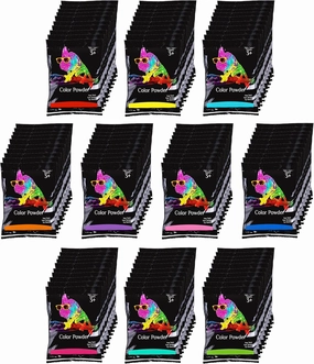 Chameleon Colors 70g Individual Color Powder Packs - 100 Pack - 10 Vibrant Colors - Non-Toxic & Gluten-Free - Great for Holi, Color Wars, Fun Run, Gender Reveal, Summer Camp & More