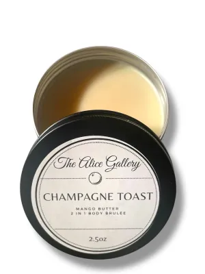 Champagne Toast Mango Body Care Set, 2.5oz Body Butter Brulee and 6oz Sugar Scrub