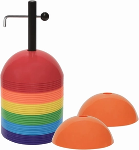 Champion Sports Soft Dome Cone Sets for Athletics and Social Distancing, Assorted Colors, Purple