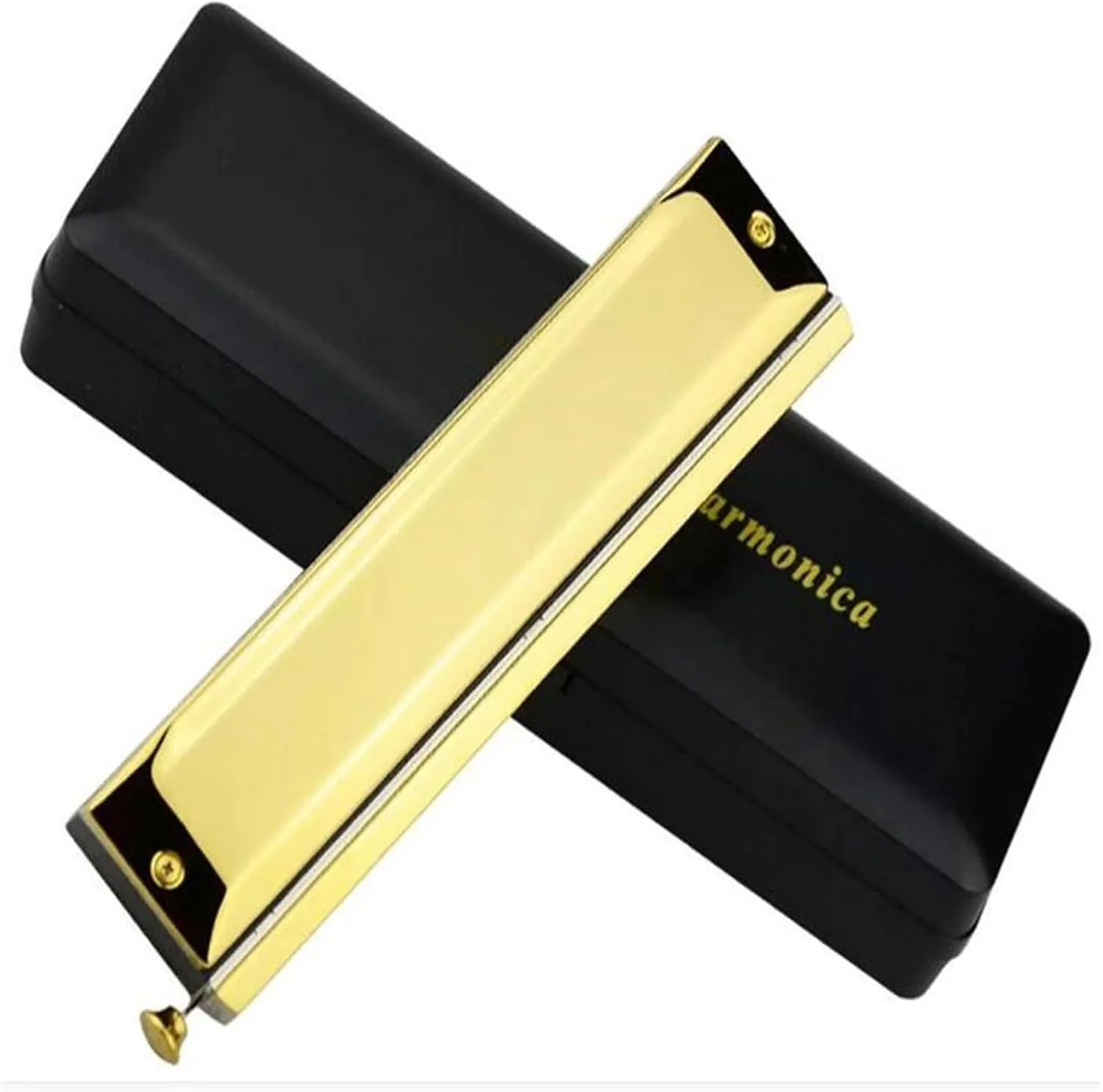Chromatic Harmonica 16 Hole 64 Tone Golden(Gold)