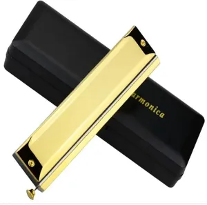 Chromatic Harmonica 16 Hole 64 Tone Golden(Gold)