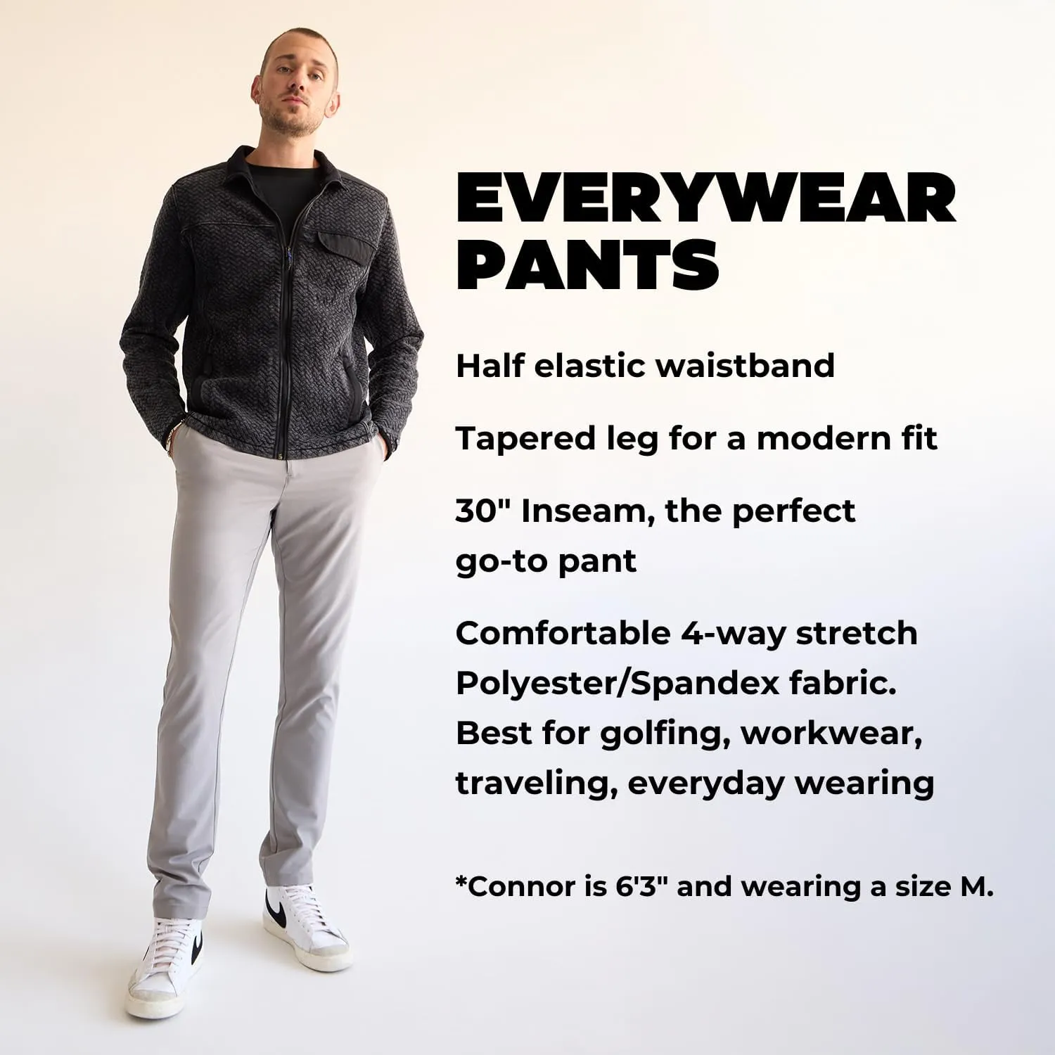 Chubbies Everywear Pants – Men’s Chino Pants with 4-Way Stretch, Tapered Leg Fit, Wrinkle-Resistant Stretch Pants, 30” Inseam