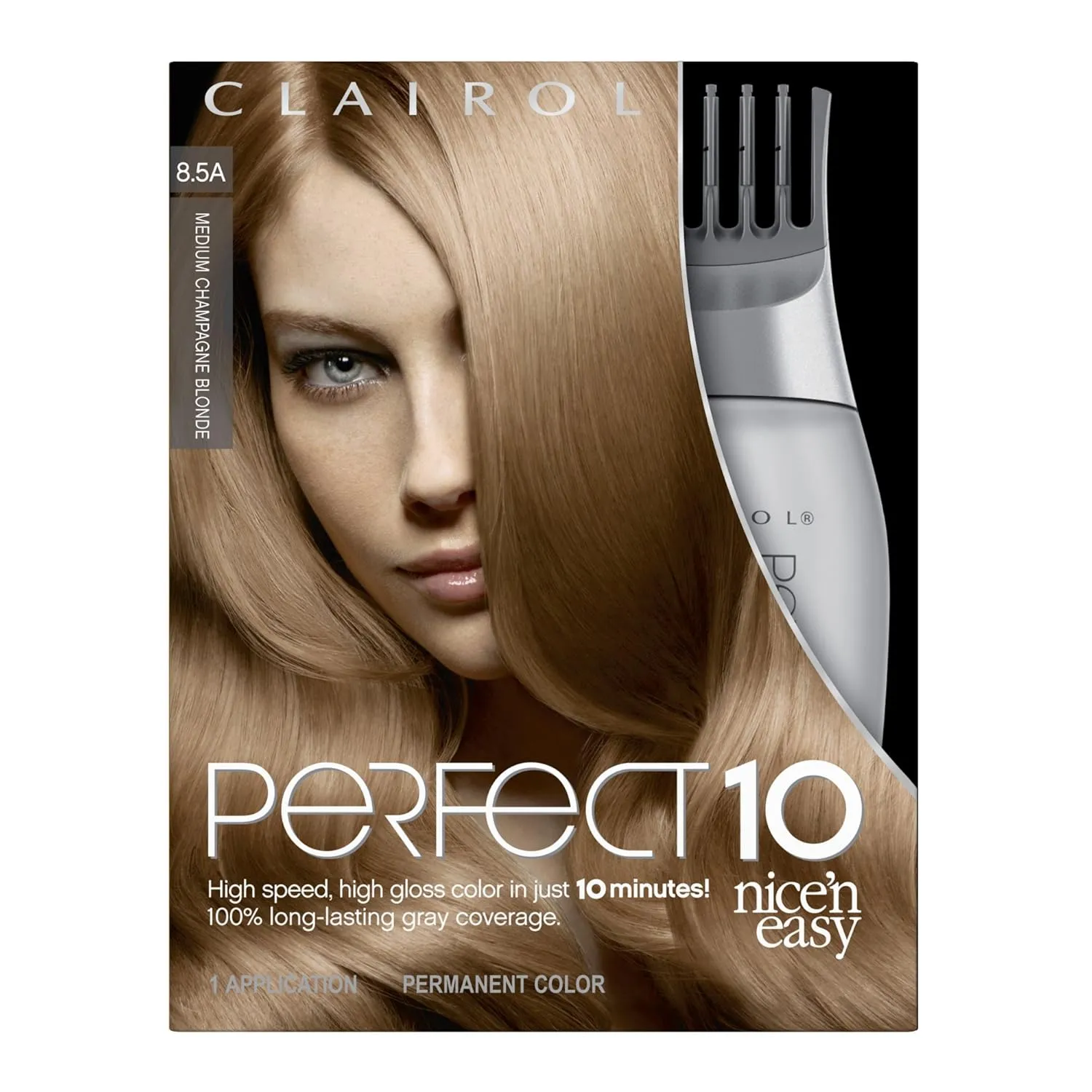 Clairol Nice 'n Easy Perfect 10, 8.5A Medium Champagne Blonde (Pack of 2)