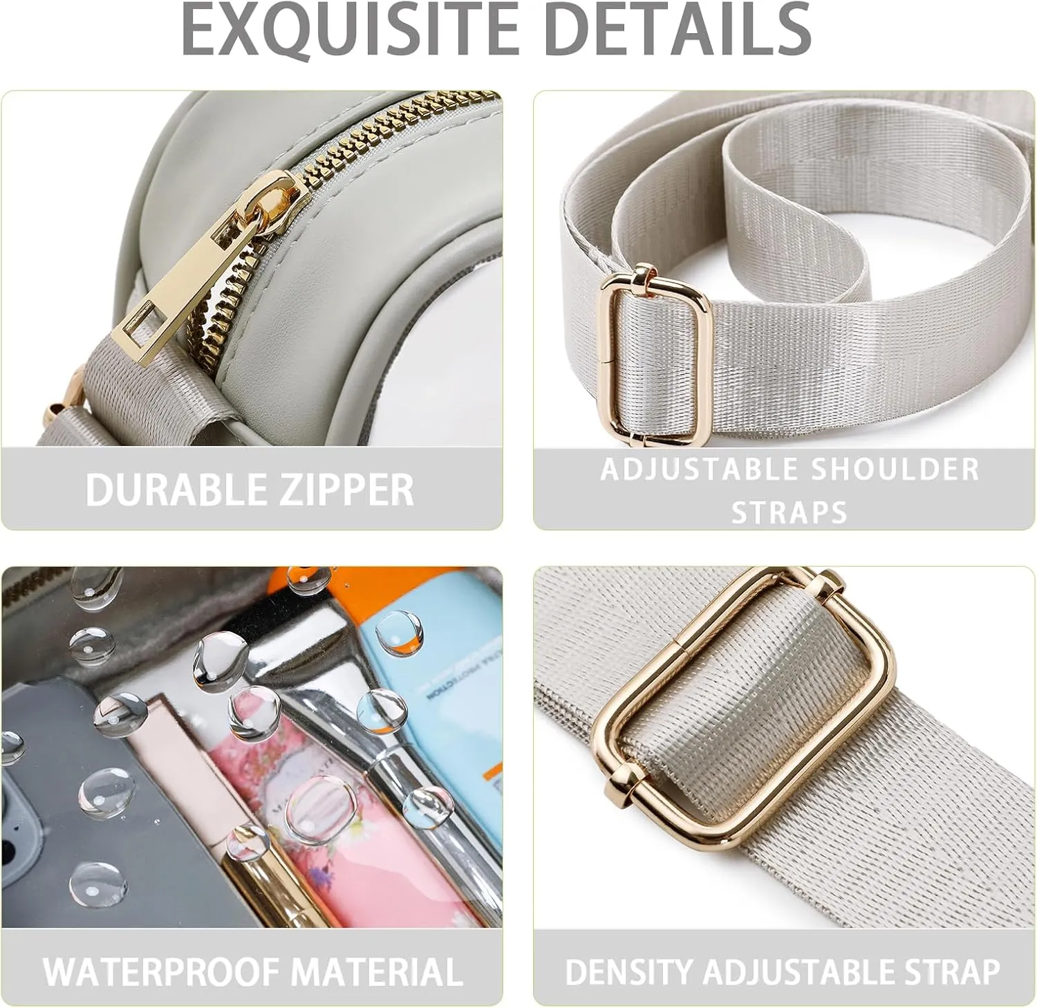 Clear Bag Stadium Approved Clear Crossbody Fanny Purse Transparent Bag for Concerts Sports Festivals