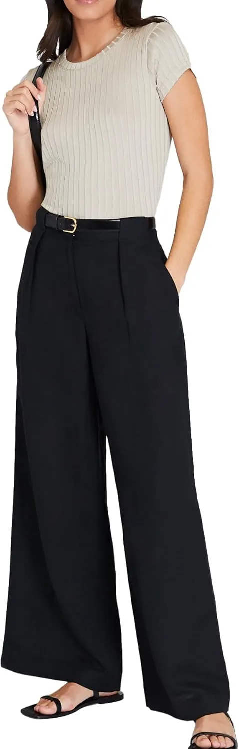 Club Monaco Women's Shiny Wide Rib Bowee Tee