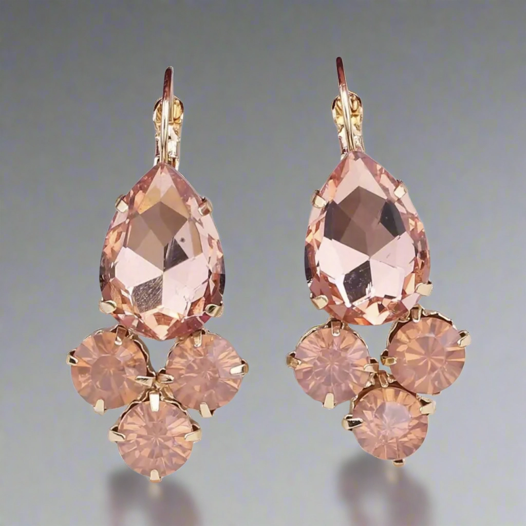 Color Rich Dangle Earrings-Pear