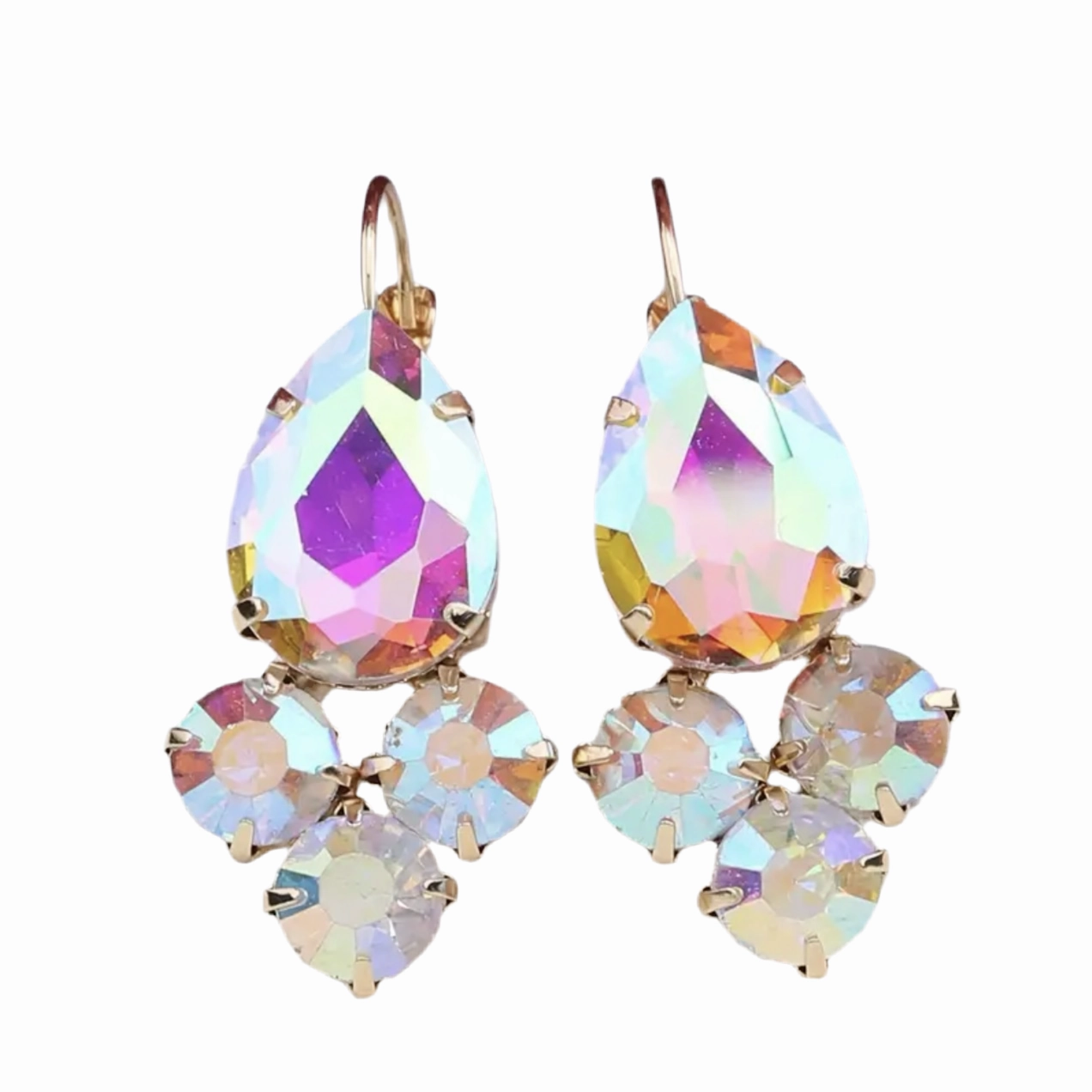 Color Rich Dangle Earrings-Pear