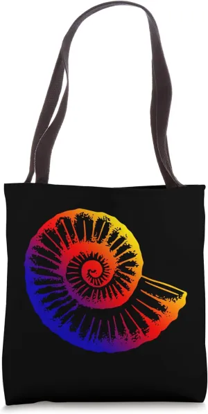 COLORFUL NAUTILUS SHELL COLOR BURST Vibrant Dynamic Symbolic Tote Bag