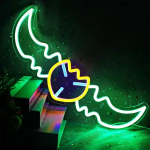 Cool Weapons Neon Sign, Warglaive of Azzinoth Neon Light Wall Decor for Game Room, Bedroom, Living Room, Gifts for men, Merchandise, Dimmable USB Power(16.9""x6.3"")