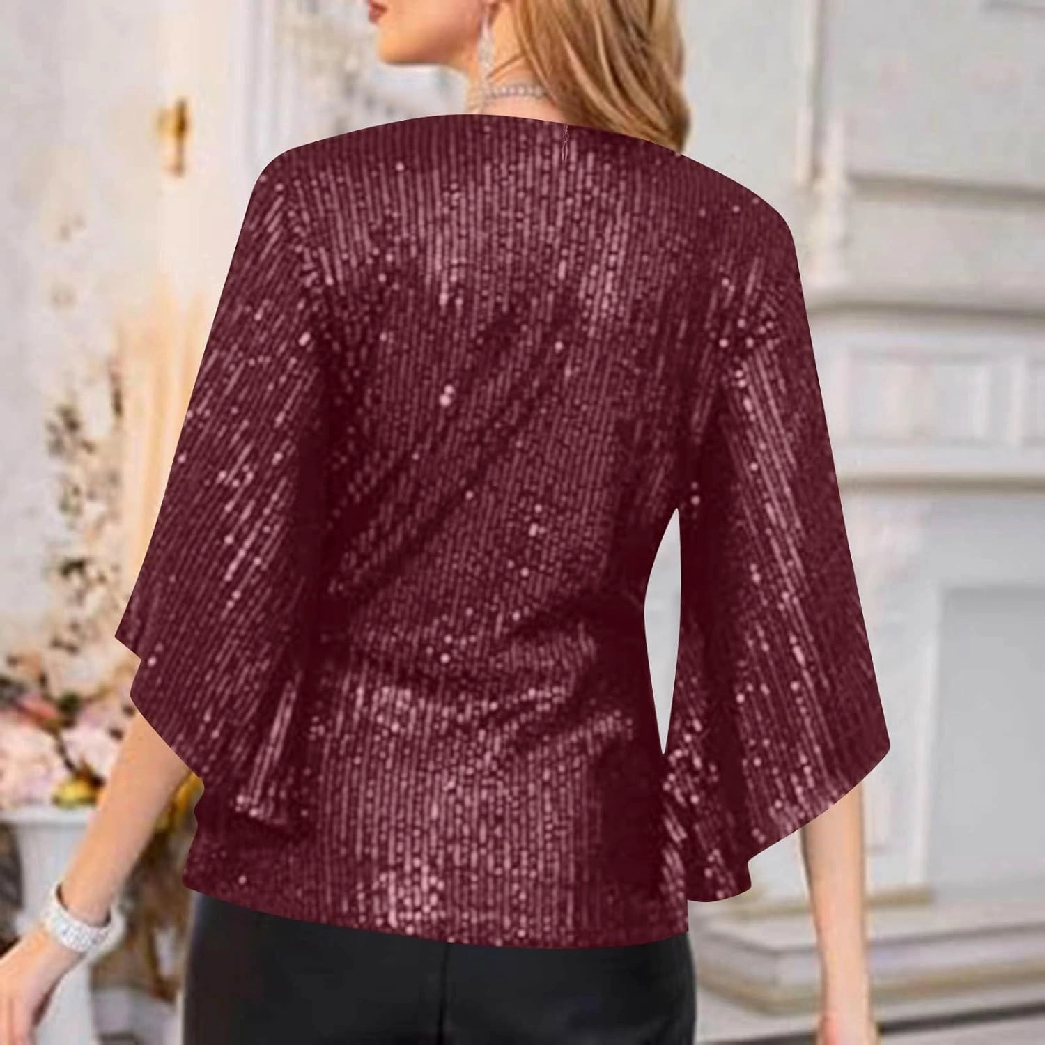 COTECRAM Womens Sequin Tops Summer Fashion Scoop Neck Sparkle Shimmer Short Sleeve/Sleeveless Tanks Tops for Party Night