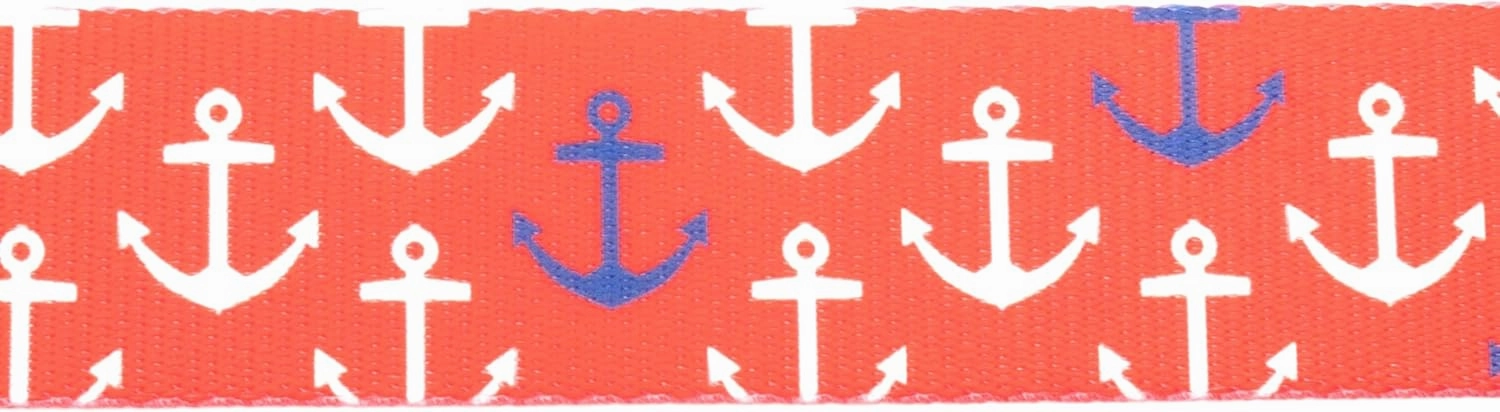 Country Brook Design - Red Anchors Away Polyester Webbing